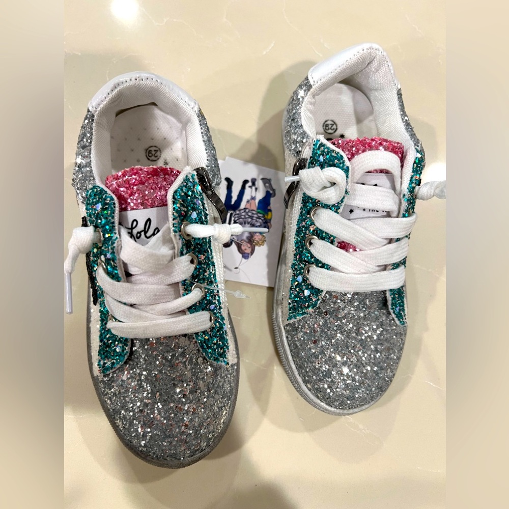 Lola and the boys glitter star sneakers. Size 29 brand new